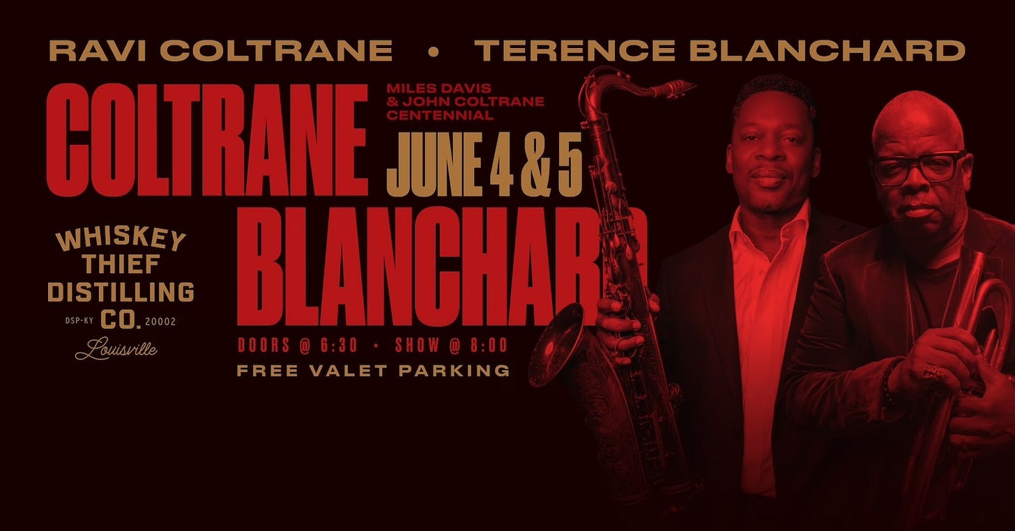 Whiskey Thief Presents: Terence Blanchard and Ravi Coltrane Celebrate Miles  Davis + John Coltrane 100 Year Anniversary Tour | Kentucky Bourbon Trail®