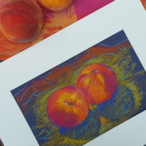 illustration fresh peaches