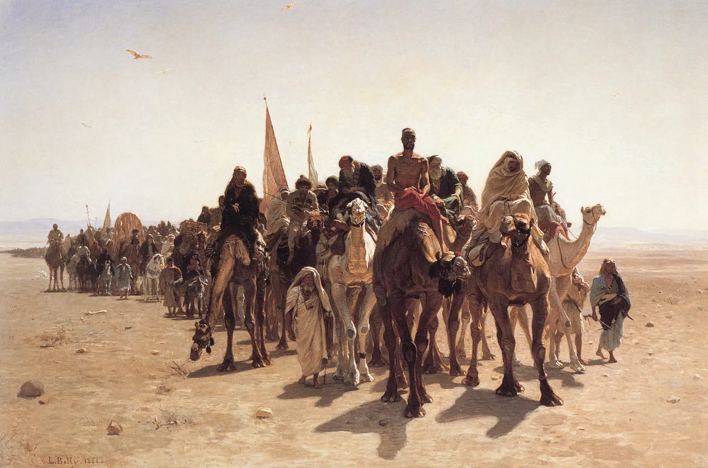 Léon Belly — Pilgrims going to Mecca (1861)