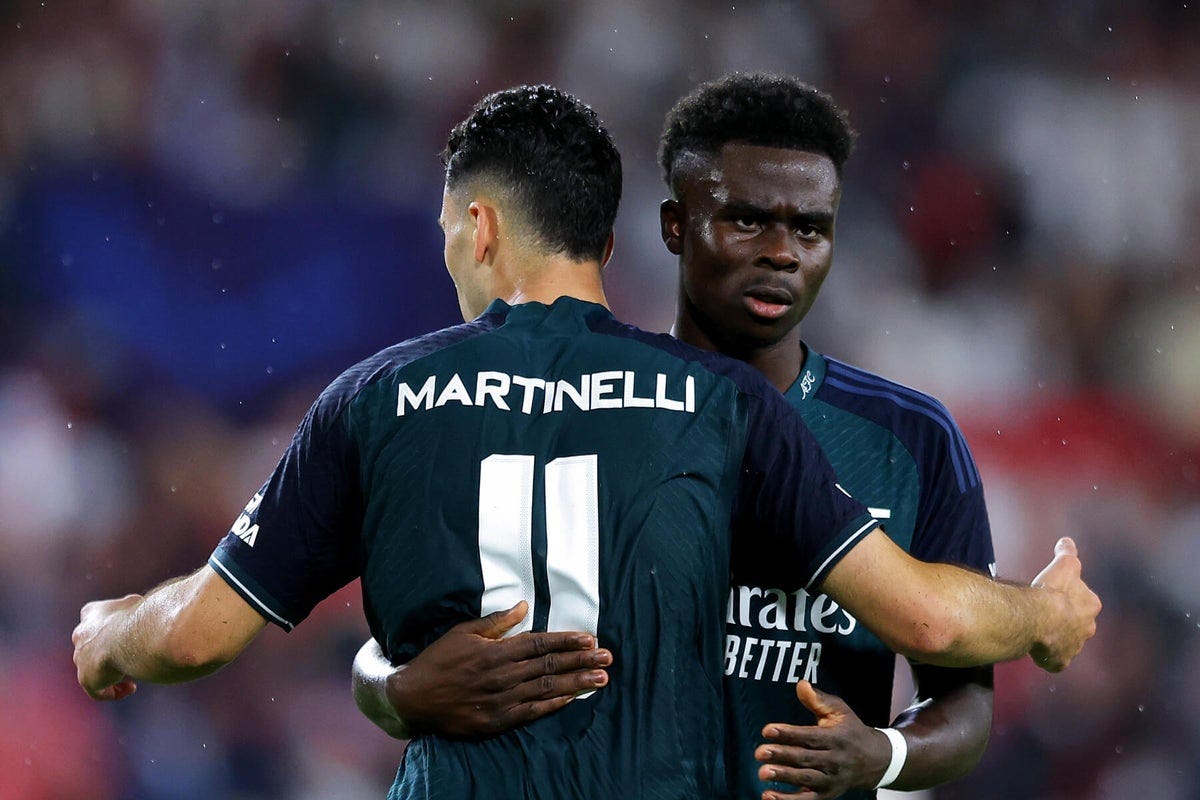 Bukayo Saka, Gabriel Martinelli, Gabriel 'have chance' at being fit for  Arsenal's trip to Manchester City - The Athletic