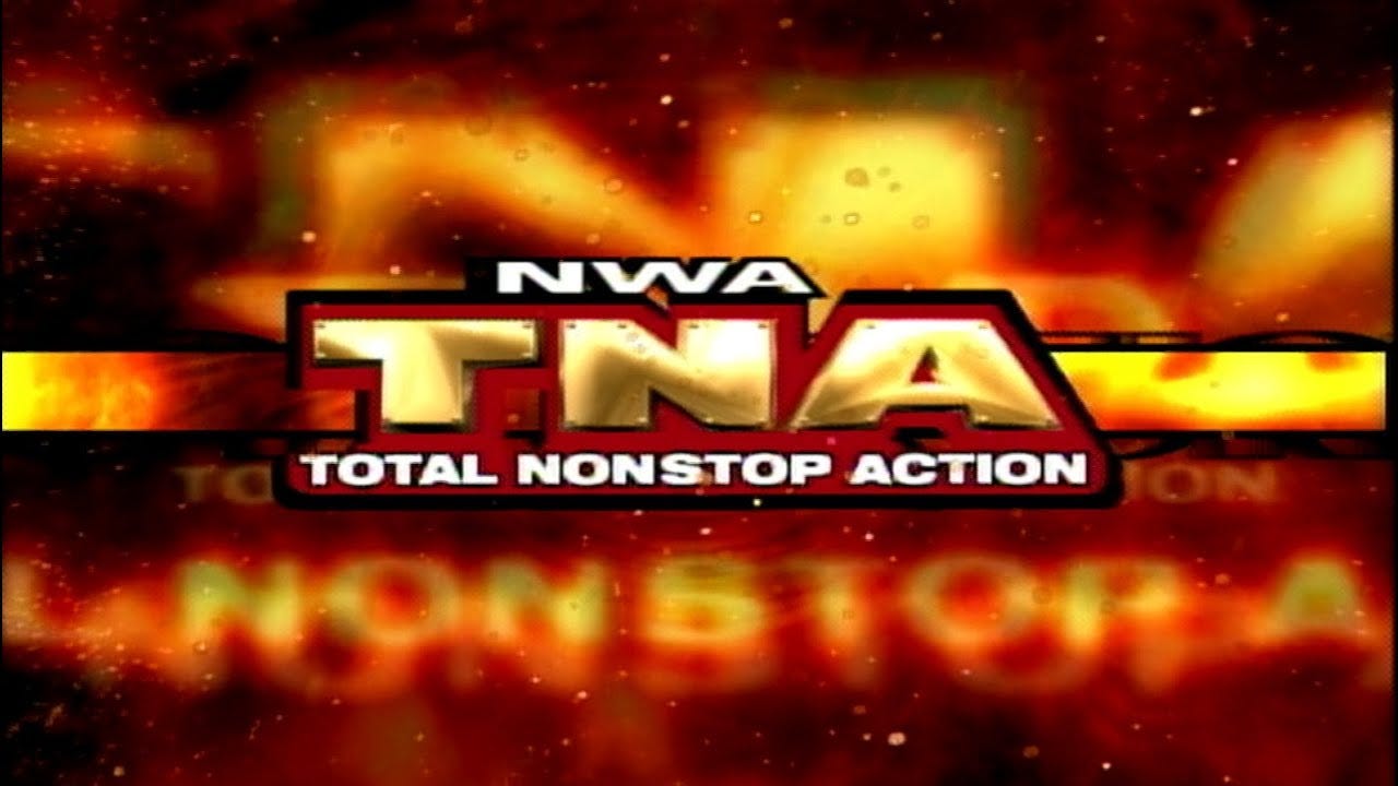 the original logo for the total nonstop action wrestling promotion, with TNA in giant bold letters
