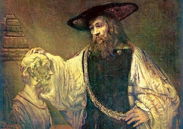CTM Rembrandt, Aristotle Contemplating the Bust of Homer, 1653 -  CrosslightCrosslight