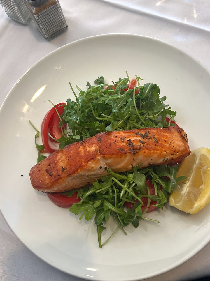 Inside Toscana, salmon at Toscana