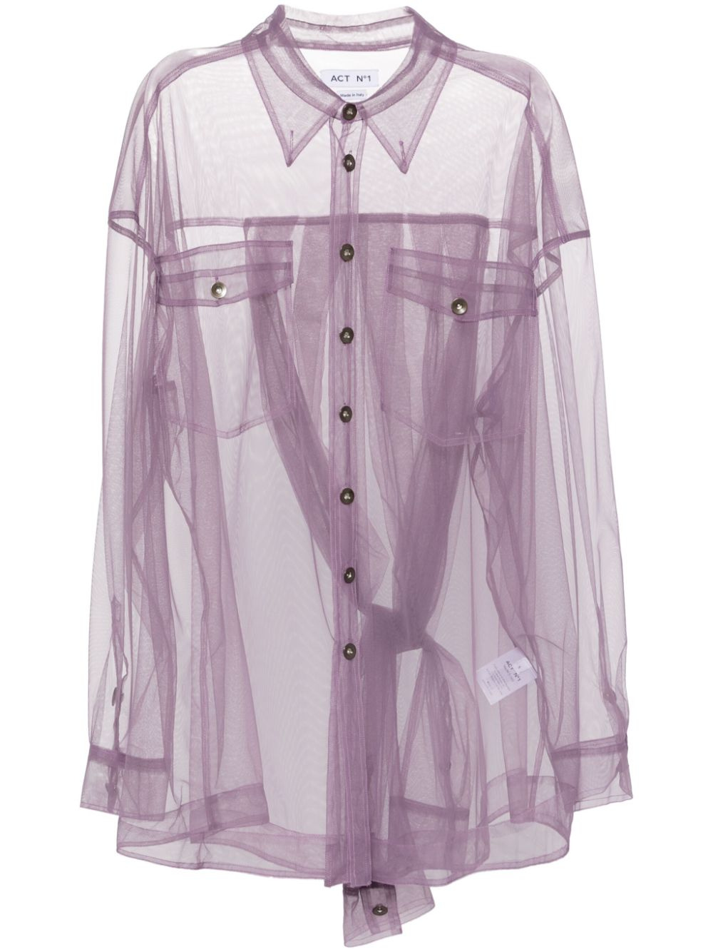 Image 1 of ACT Nº1 sheer shirt