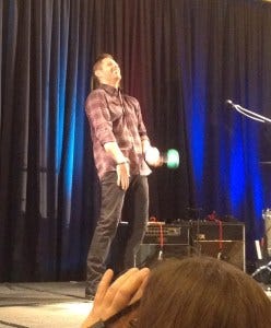 Jensen's reaction to the 'how long is your' question Jensen's reaction to the 'how long is your' question