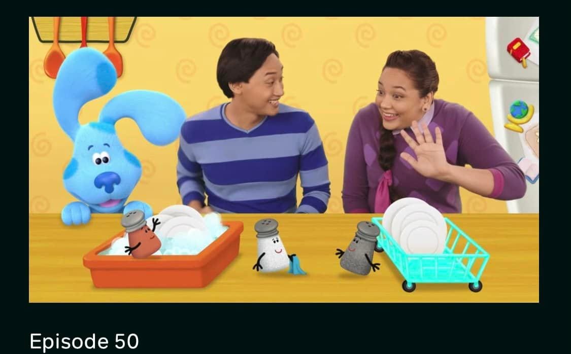 UGH, automated alt-text: May be a cartoon of 2 people and text that says 'Episode 50'