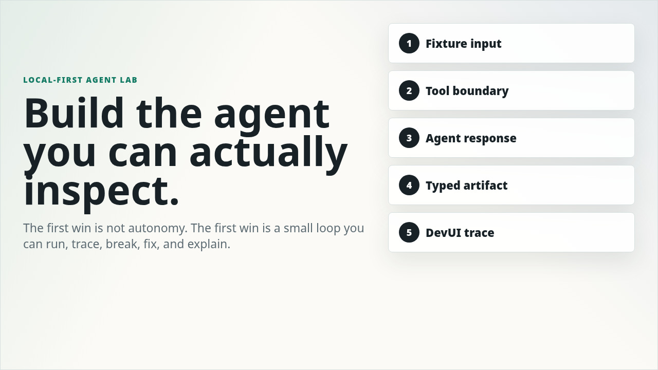 A local-first agent learning loop