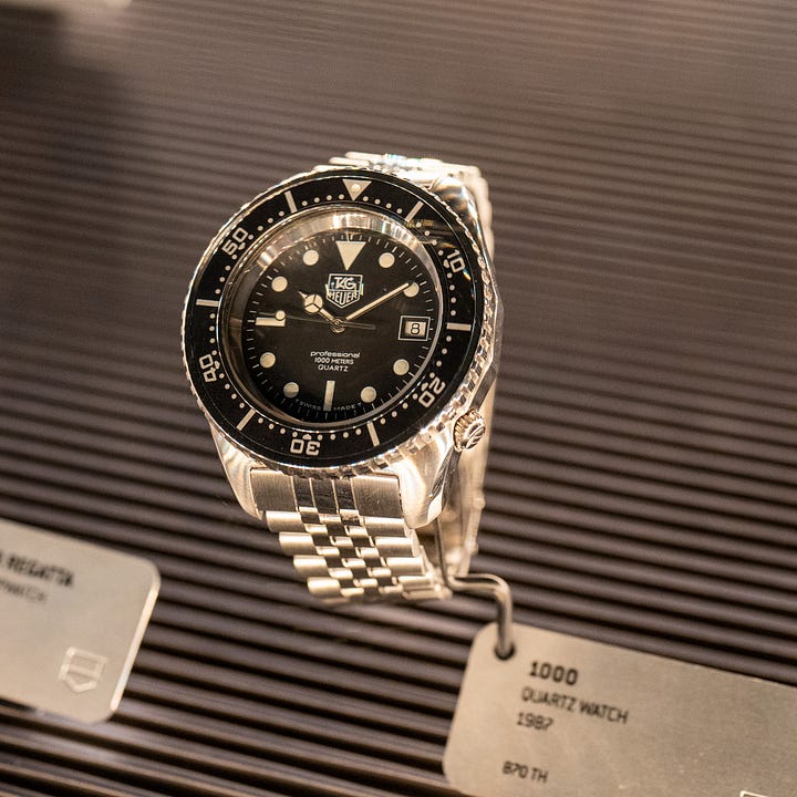 1990s TAG Heuer dive watches professional 1000.