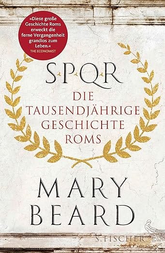 Das Cover von Mary Beards Buch SPQR zeigt einen stilisierten Lorberkranz.