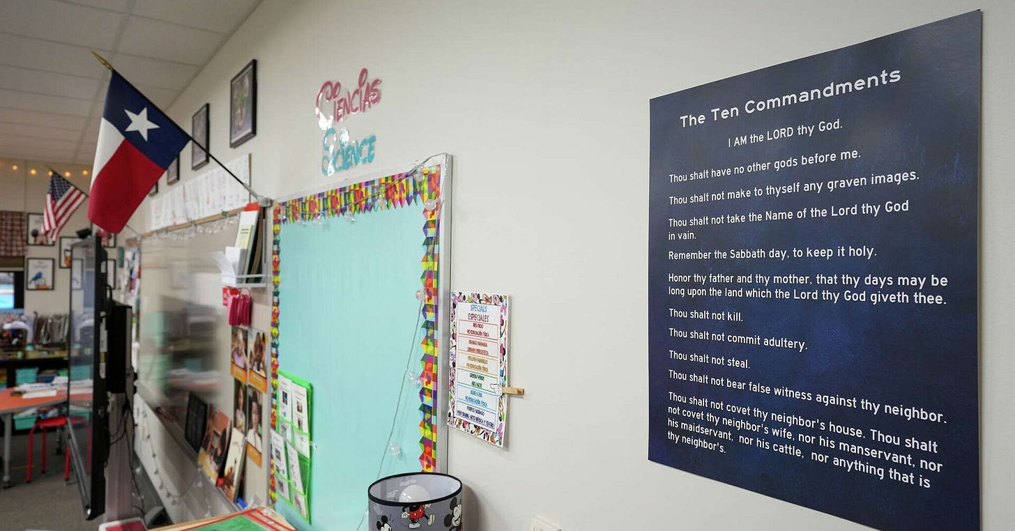 Justices have questions for challengers of Ten Commandments law