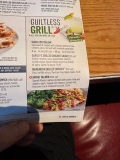 Chili's Menu 