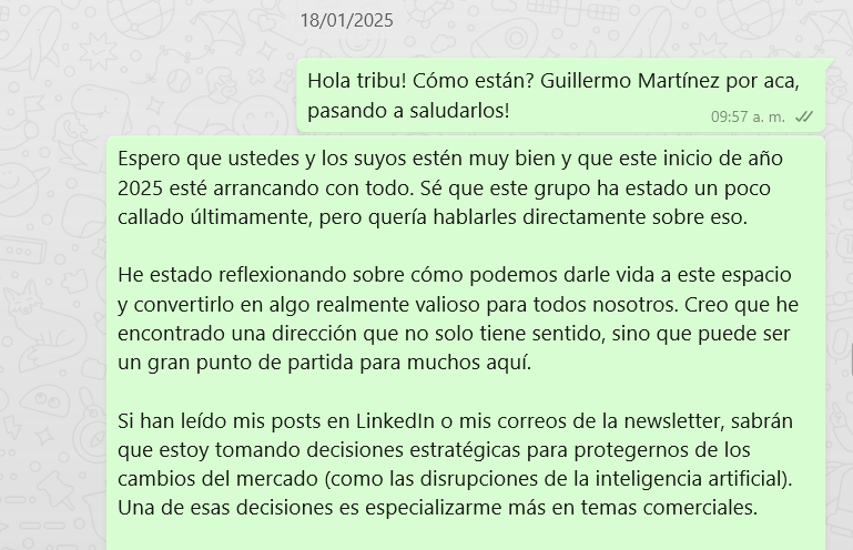 Esto fue lo que escribí ese día