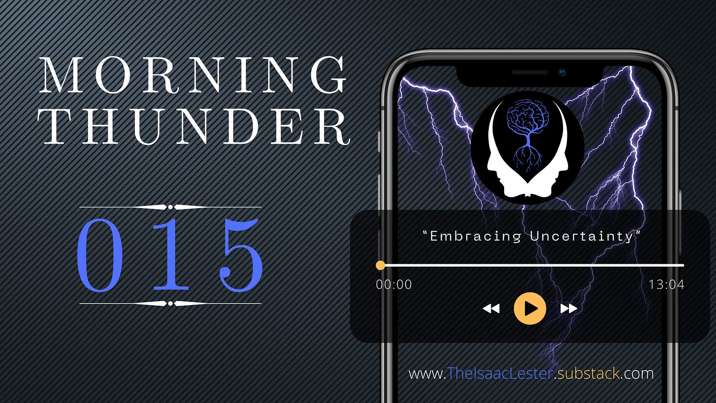 Morning Thunder Episode 015 | Embracing Uncertainty Morning Thunder Episode 015 | Embracing Uncertainty