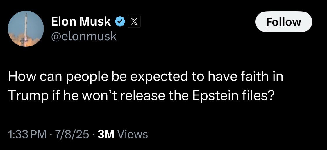 Elon Musk Turns on Trump — and He’s Using Epstein to Do It