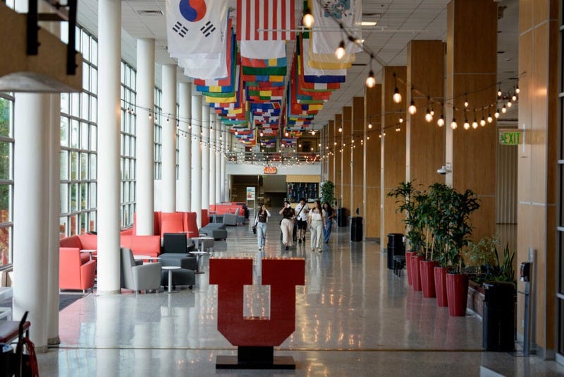 The A. Ray Olpin Student Union building on the University of Utah campus in Salt Lake City is pictured on Saturday, Aug. 23, 2025. Utah is one of the states the Trump administration is suing for offering in-state tuition regardless of immigration status. (Photo by Spenser Heaps for Utah News Dispatch) The A. Ray Olpin Student Union building on the University of Utah campus in Salt Lake City is pictured on Saturday, Aug. 23, 2025. Utah is one of the states the Trump administration is suing for offering in-state tuition regardless of immigration status. (Photo by Spenser Heaps for Utah News Dispatch)