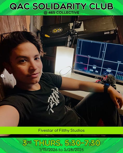 Thursdays are for Queers and Comrades at 465 Collective.