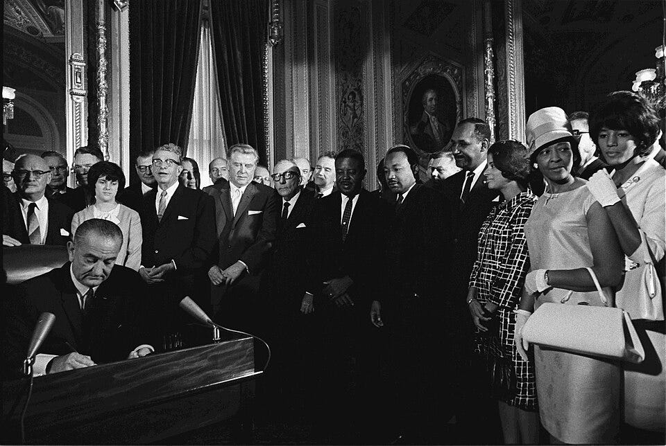 File:LyndonJohnson signs Voting Rights Act of 1965.jpg File:LyndonJohnson signs Voting Rights Act of 1965.jpg