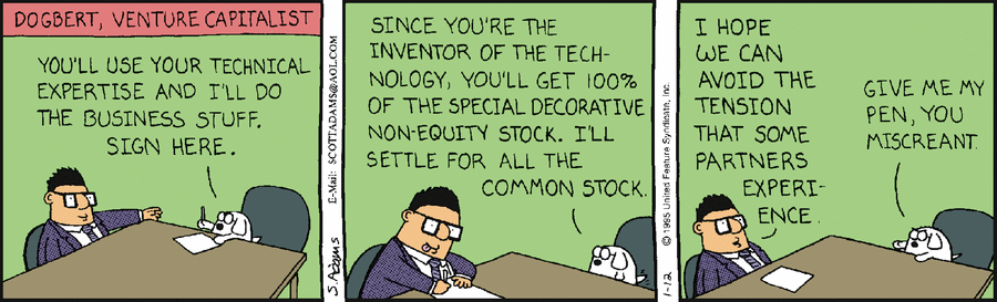 Dilbert Classics by Scott Adams for March 14, 2018 | GoComics.com | Dilbert  comics, Coding humor, Funny relatable memes