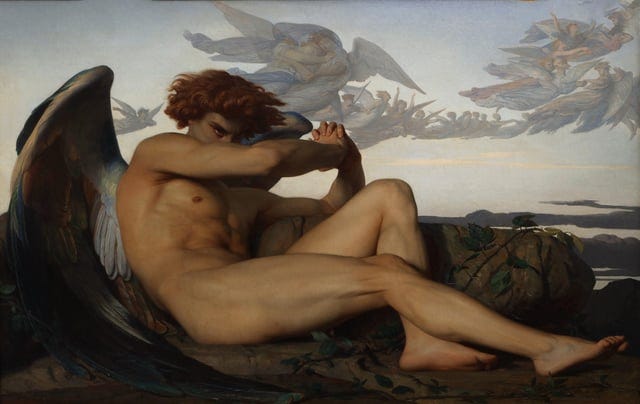 Fallen Angel, Alexandre Cabanel, Oil on Canvas, 1847 : r/Art