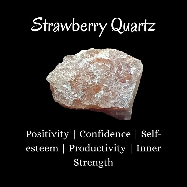 Unakite, Amethyst, Clear Quartz, Rose Quartz, Strawberry Quartz