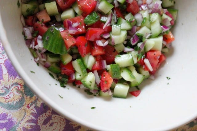 cucumber and tomato salad