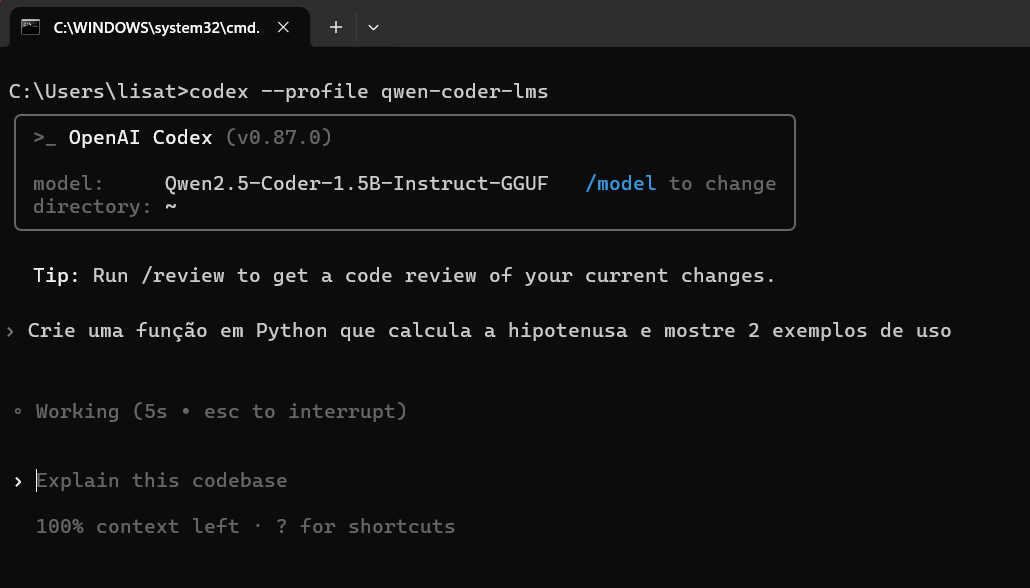 How to run the Codex CLI locally with Ollama and LM Studio
