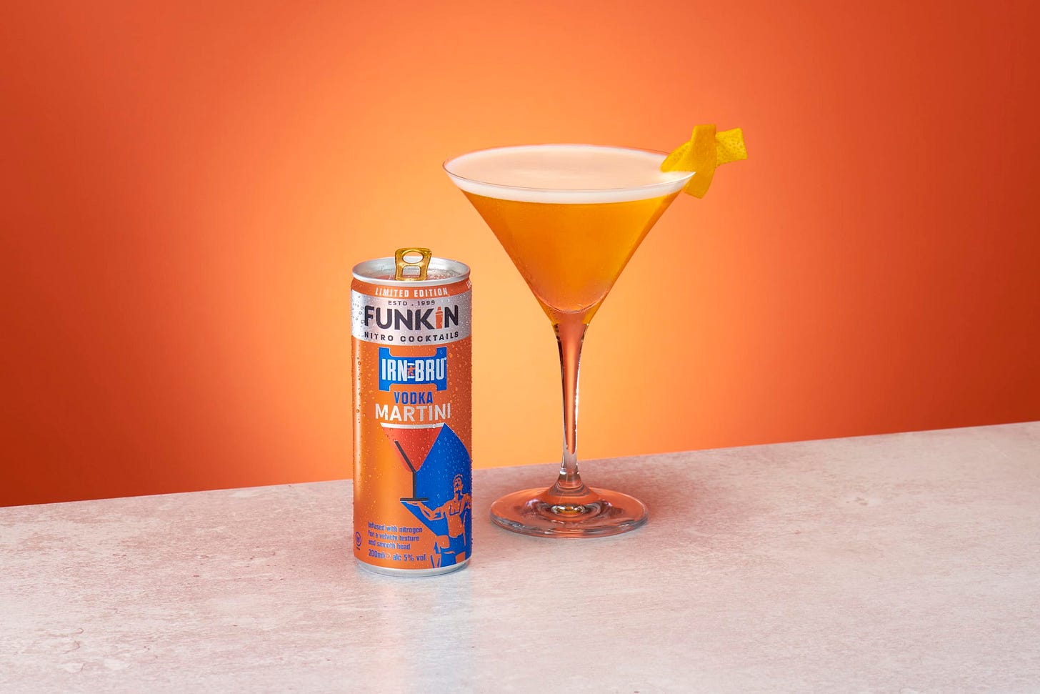 FUNKIN Cocktails Ready to Drink IRN-BRU Vodka Martini Nitro Cocktail Cans | 5% ABV | FUNKIN Cocktails Ready to Drink IRN-BRU Vodka Martini Nitro Cocktail Cans | 5% ABV |