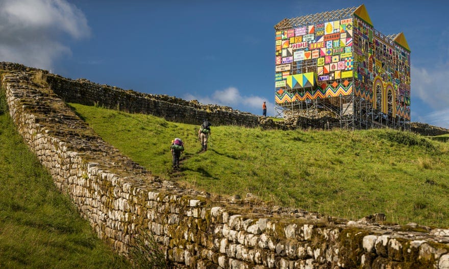 ‘Flashy placards, carrying mostly optimistic phrases’ … Morag Myerscough’s fort. ‘Flashy placards, carrying mostly optimistic phrases’ … Morag Myerscough’s fort.