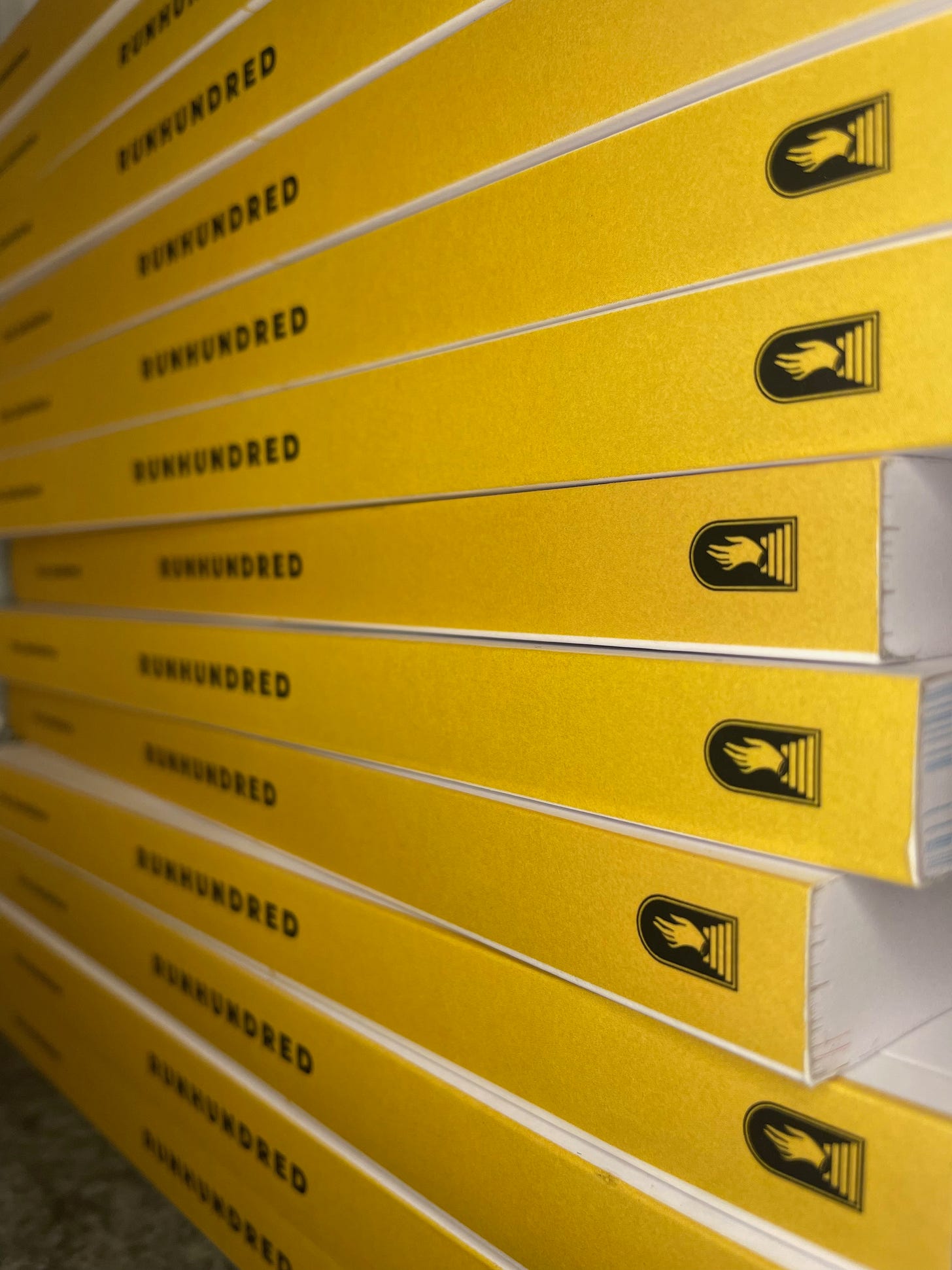 A pile of Runhundred books
