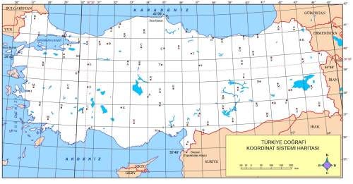 türkiye coğrafi koordinatlar