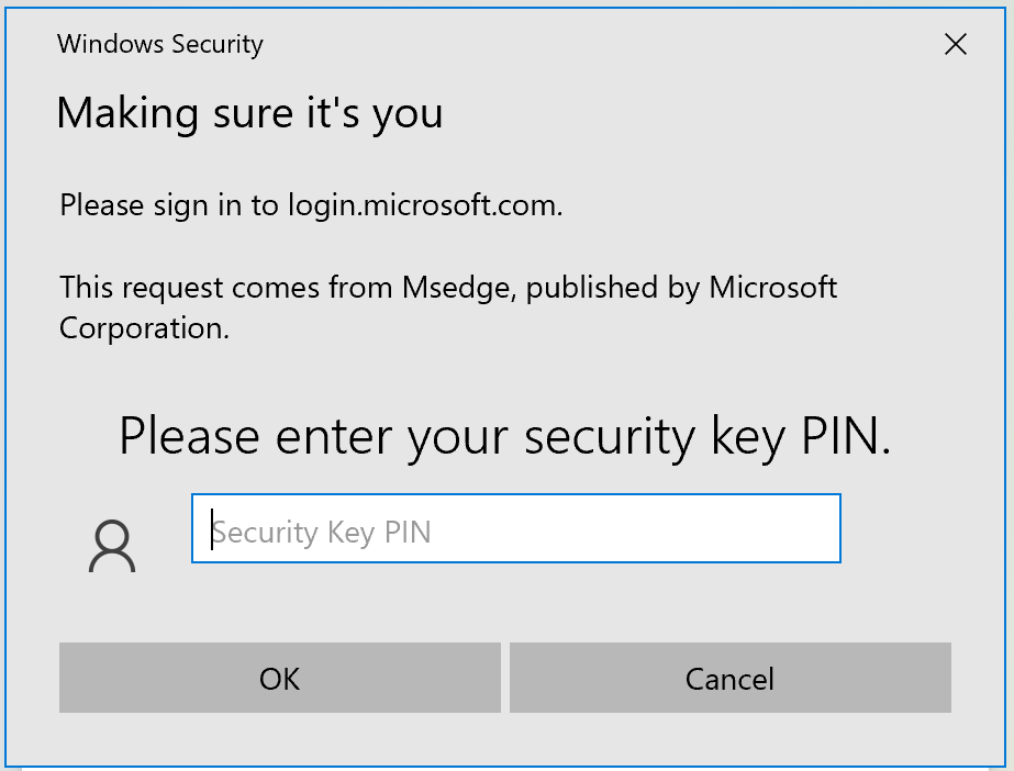 PIN Security Key PIN Security Key