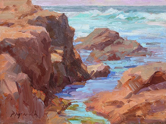 Asilomar Beach Surf © Camille Przewodek Oil Painting © Camille Przewodek
