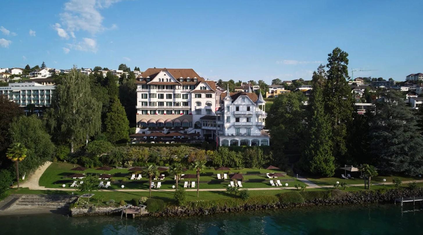 Chenot Palace Weggis overlooking Lake Lucerne in Switzerland Chenot Palace Weggis overlooking Lake Lucerne in Switzerland