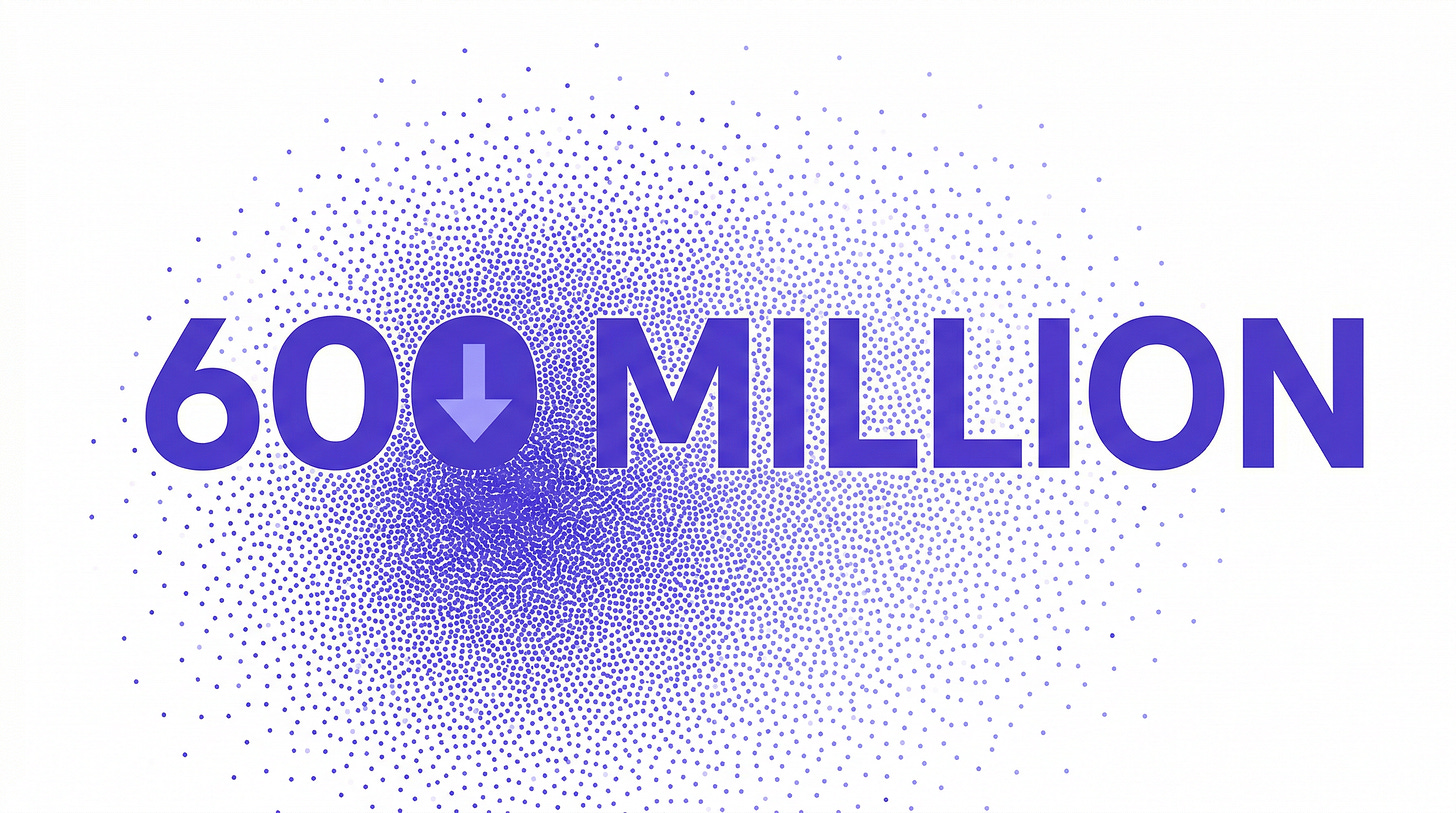 600 million downloads visual