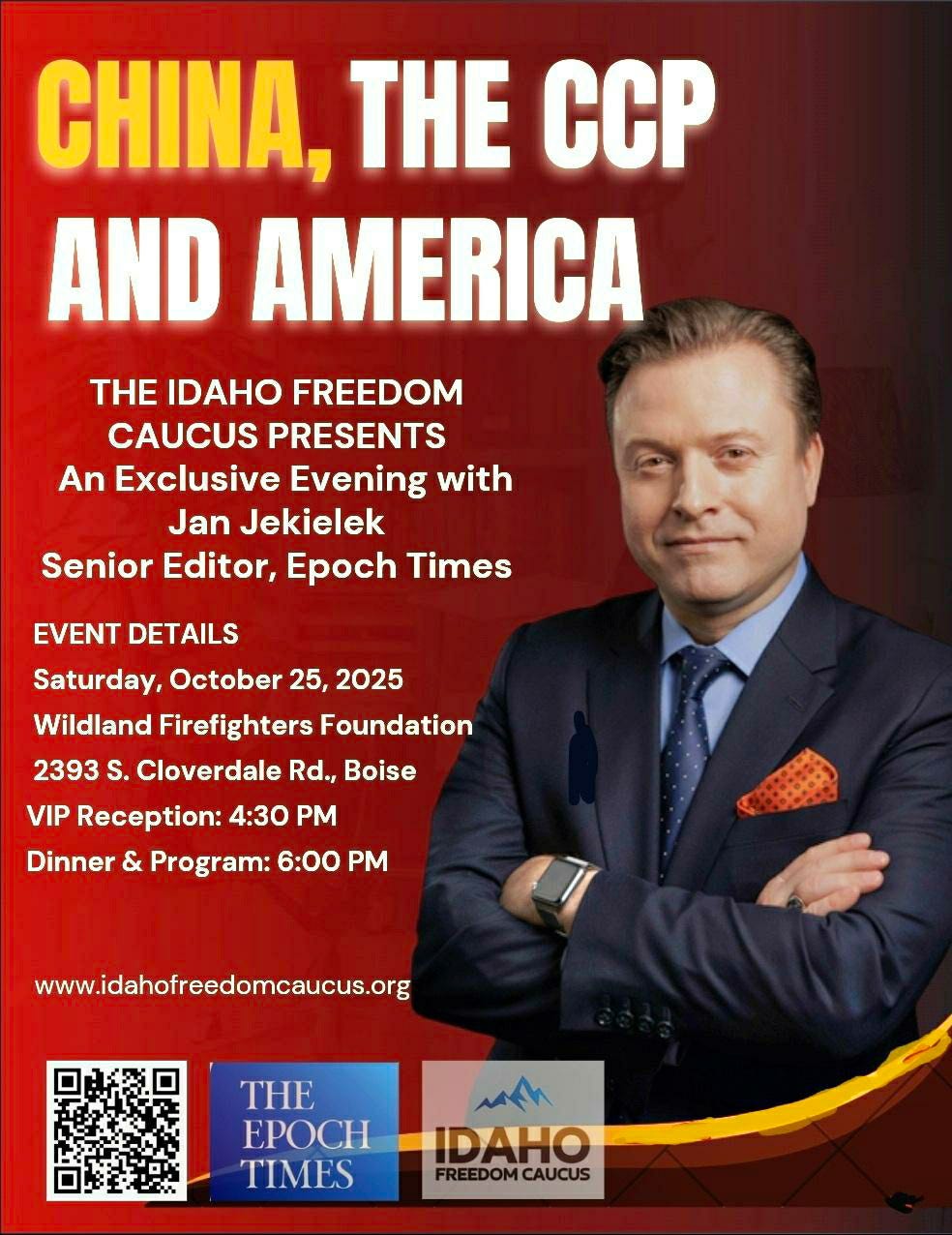 Idaho Politics — REMINDER: Fundraiser for Idaho Freedom Caucus. You’re Invited to Join Us for an Evening with Jan Jekielek.