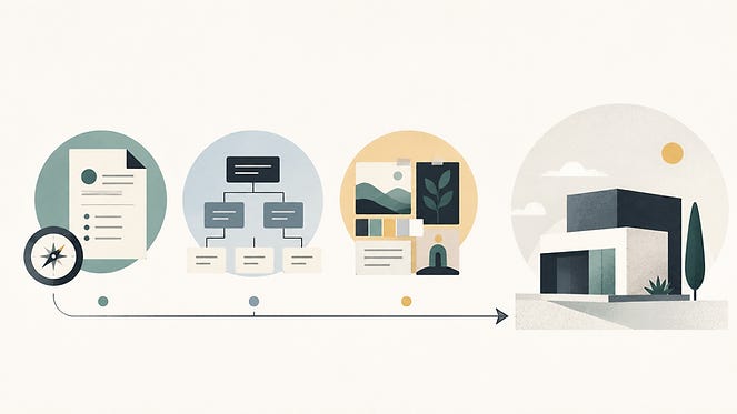 Passing context, schema, and visual examples to AI agents to start a project