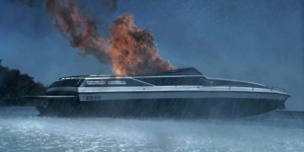 danny rayburn burning on boat in bloodline 2015 danny rayburn burning on boat in bloodline 2015