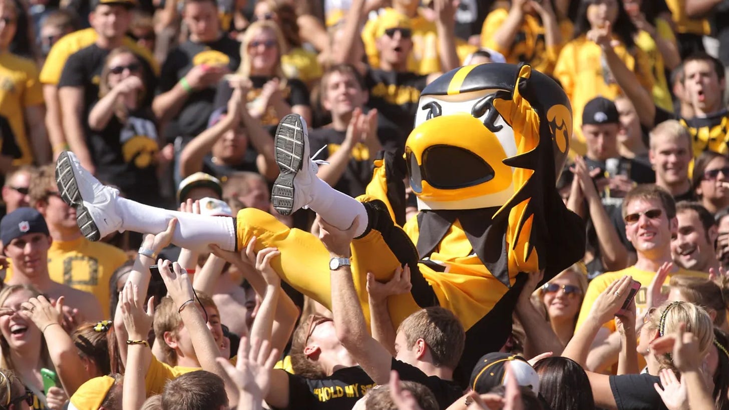 herky in a crowd