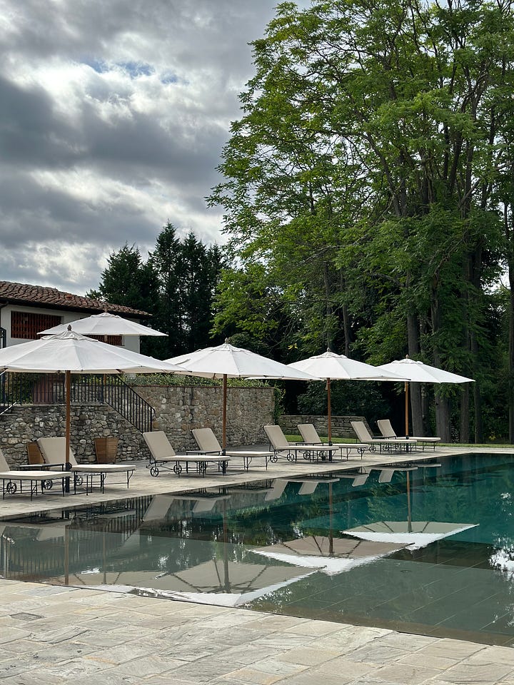 Cats, hazelnut gelato, swimming pool in Tuscany. Some of my favorite things