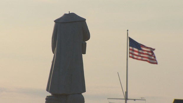Columbus statue beheaded Columbus statue beheaded