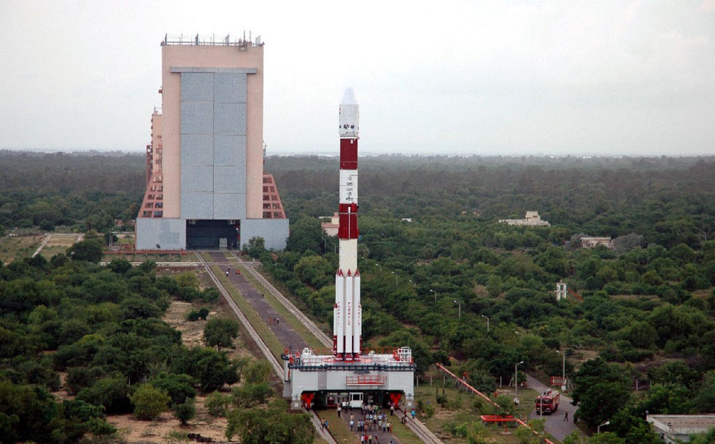 ESA - PSLV-C11 launcher on its way to launch pad