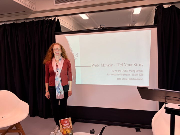 First visit in 2024, inspiring message, old typewriter, returning in 2026, presenting Write Memoir - Tell Your Story