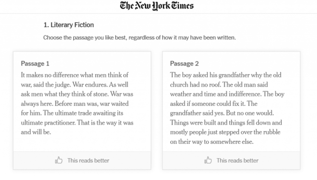 NYT's Blind Test With Readers Shows 54% Prefer AI-Written Content NYT's Blind Test With Readers Shows 54% Prefer AI-Written Content