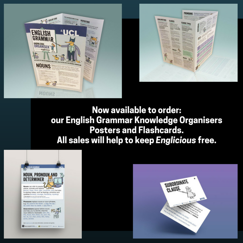 Our English Grammar Knowledge OrganisersPosters and Flashcards are now available to order_
