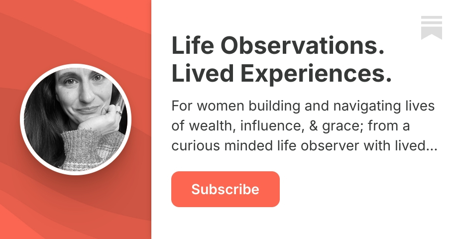 Life Observations. Lived Experiences. | Hannah Eliza | Substack