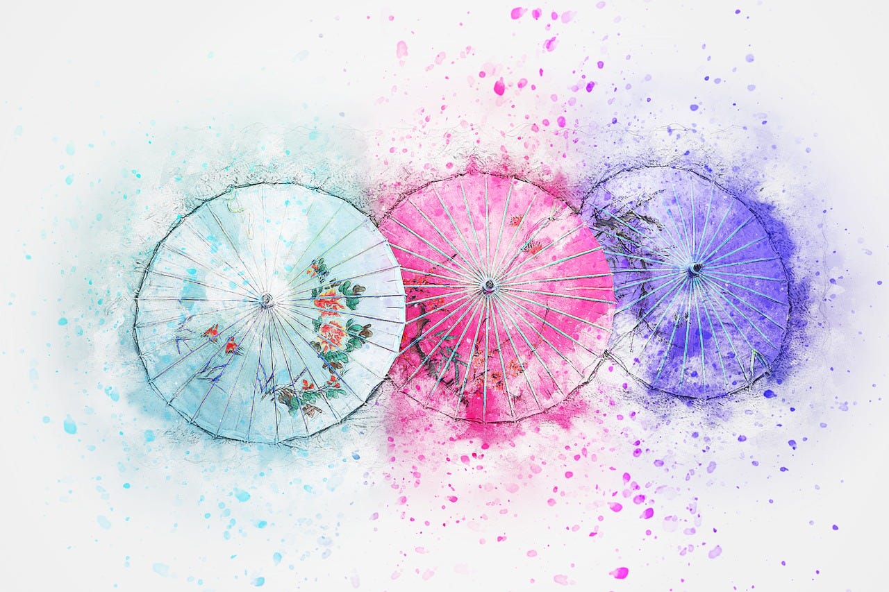 Free umbrella art abstract illustration