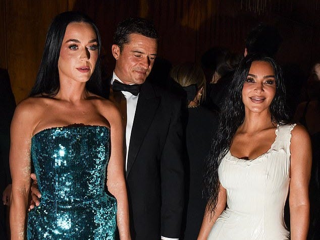 The pair have history - with Orlando famously being caught 'checking out' Kim's famous bottom while at an event with fiancée Katy Perry last year