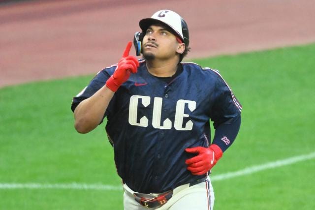 Demon mode': Josh Naylor reaches 30-homer, 100-RBIs plateau as Guardians  power past Twins - Yahoo Sports