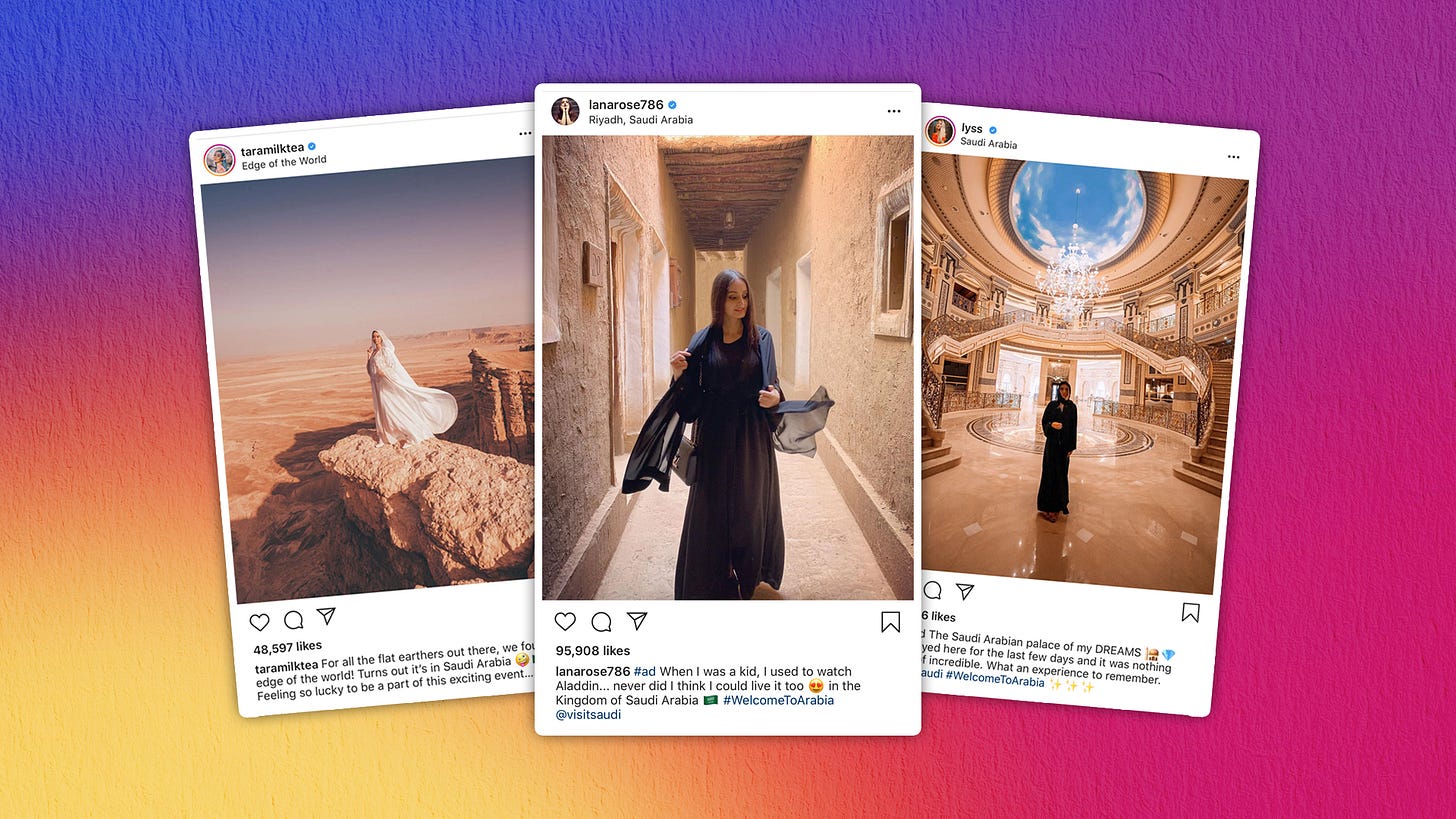 Influencers Face Backlash for Saudi-Sponsored Tourism Posts - Rogue Rocket