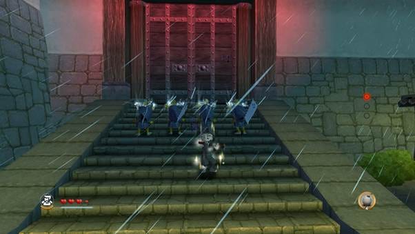 A video game screen with a group of cartoon characters on stairs

AI-generated content may be incorrect.